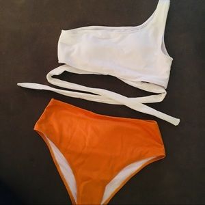 One Shoulder/Two Color Bikini